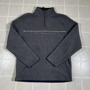 Vintage Nautica Jeans Co Spell Out Fleece 1/4 Zip Pullover Sweater Quarter Sz M